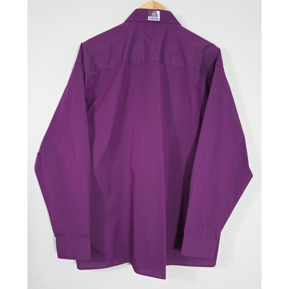 Unlisted Men XL Raspberry Purple Dress Shirt NWT Regular Fit 17-17.5 - Picture 3 of 11